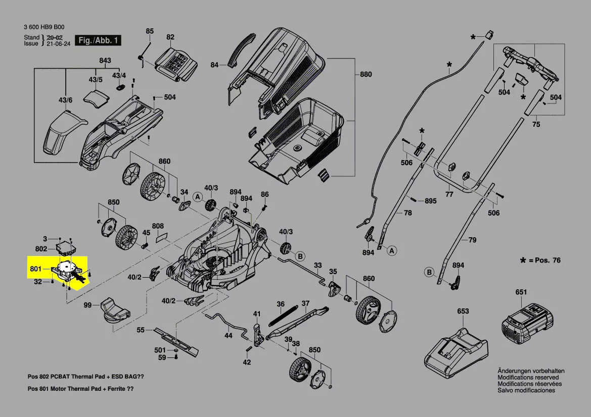 Moteur réf. F 016 F05 607 Bosch